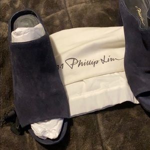 Phillip Lim 3.1 navy suede mules